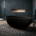 Freistehende Badewanne Schwarz Matt [One Bath] With Regard To Badezimmer Freistehende Badewanne