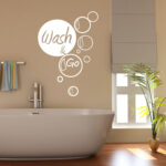 Wandtattoo – Wash & Go – Dekoration Fürs Badezimmer Inside Wandsticker Badezimmer