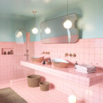 Pastell Traum: Dieses Stilvolle En Suite Bad In Mexiko Vereint Within Badezimmer Rosa