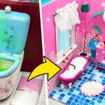 Puppenbadezimmer Komplett Umgestalten || Diy Crafts! Within Barbie Badezimmer Selber Basteln