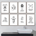 Toilettenregeln, Wandkunst, Leinwandgemälde, Modernes, Lustiges  Badezimmerregeln Schild, Poster, Drucke, Toiletten Humor, Bild, Regarding Badezimmer Bilder Lustig